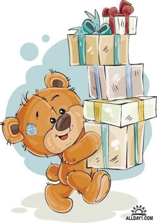 Медвежонок с подарком