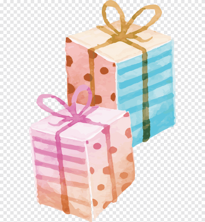 Подарочные коробки акварелью