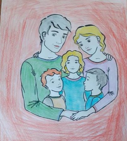 Детские рисунки ко Дню семьи