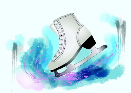 Коньки фигурные для срисовки