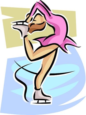 Гиф стикер с фигуристами