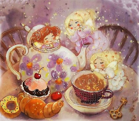 Художник - иллюстратор Анастасия Столбова. Сказочное чаепитие.