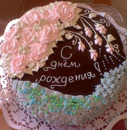 Украшение торта для женщины на день рождения