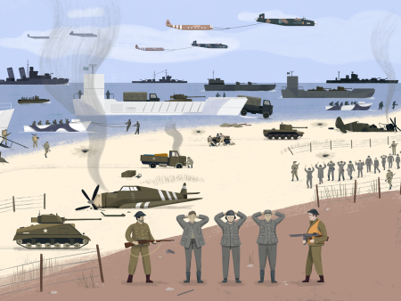 Высадка в Нормандии рисунок