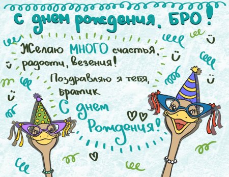 С днём рождения брату от сестры