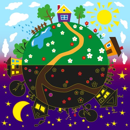 Сказочное объяснение смены дня и ночи