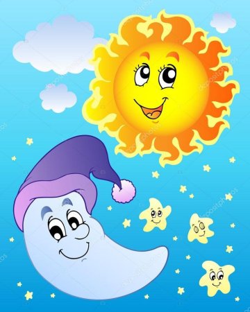 День и ночь в сказочной форме