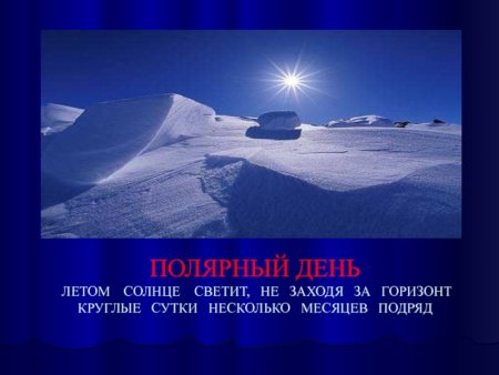 Полярная ночь и Полярный день в Арктике