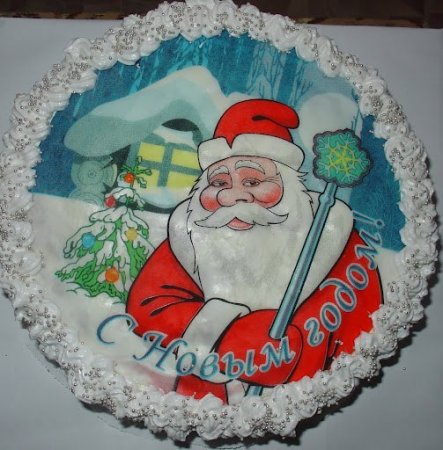 Торт кремовый дед Мороз