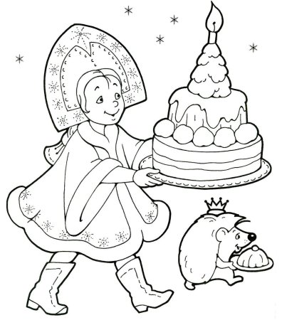 Красивый торт на день рождения рисунок