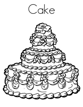 Раскраска торт