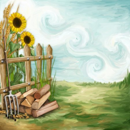 Деревенский фон для презентации