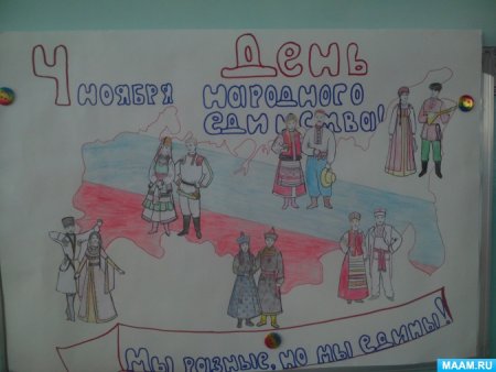 Плакат ко Дню народного ед