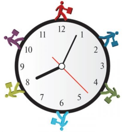 Рабочее время иллюстрация
