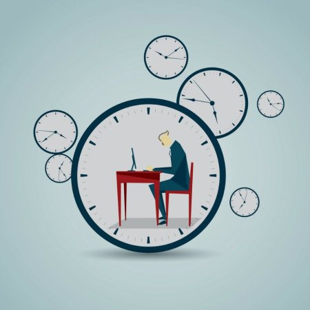 Рабочее время иллюстрация
