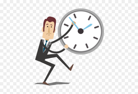 Человек с часами без фона