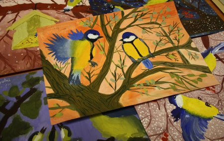 Аппликация на тему Синичкин день