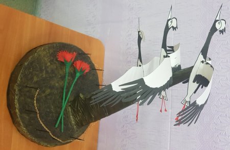 Белый журавль поделка