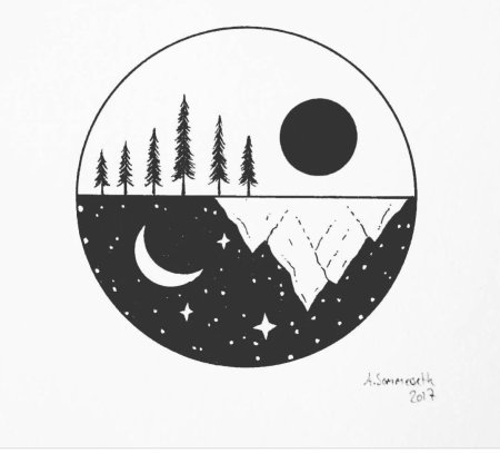 Рисунки в круге легкие