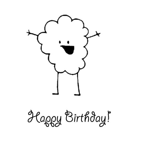 С днём рождения черно-белые