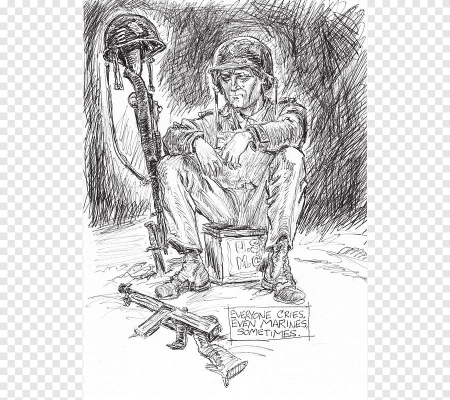 Рисунок убитого солдата