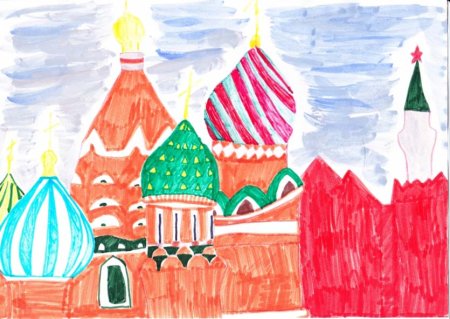 Москва рисунок для детей