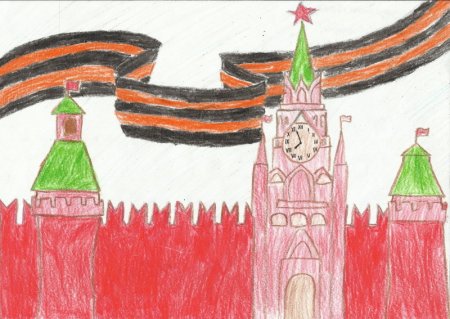 Рисование парад на красной площади
