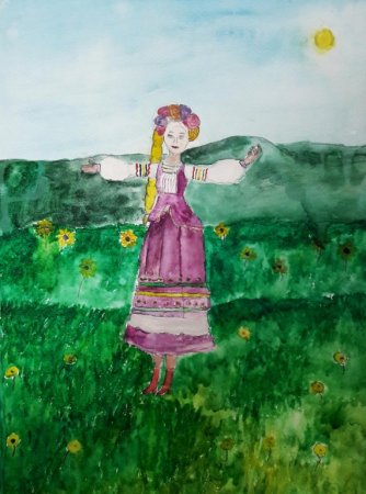 Мама казачка рисунок