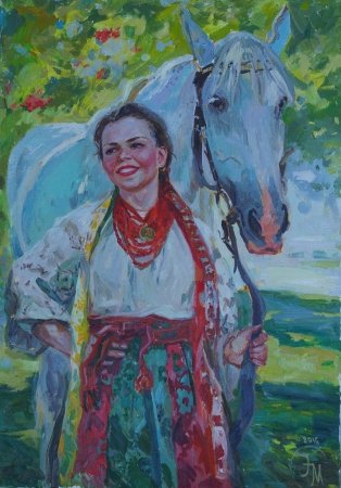 Казак и казачка Кубанские в полный рост