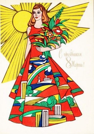 Креативный рисунок на 8 марта