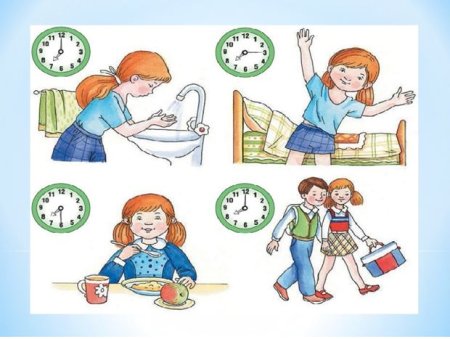Рисунок на тему распорядок дня