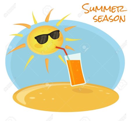Лето жара иллюстрации