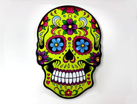 Санта Муэрте череп расписной