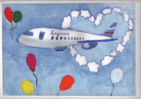 Самолет рисунок для детей