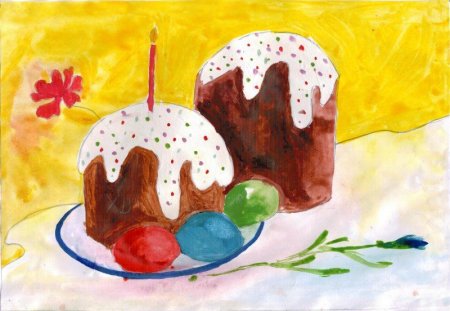 Рисунок на тему Пасха