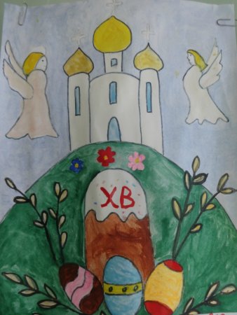 Рисунок на Пасху карандашом