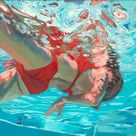 Плавание живопись
