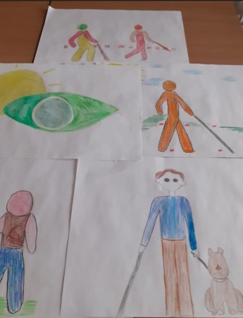 Рисунок на тему белая трость