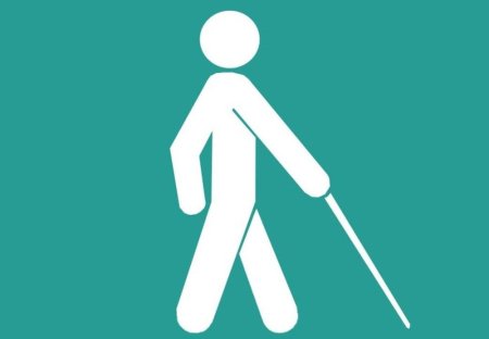 Белая трость для слепых