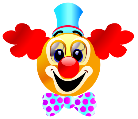 Клоун на прозрачном фоне
