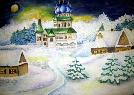Рисунок на тему Рождество