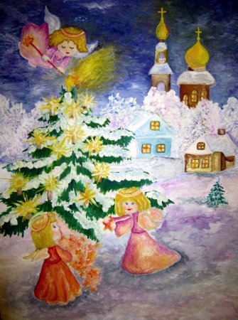 Зимняя фантазия рисунок