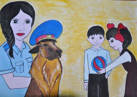 Рисунки ко Дню полиции детские