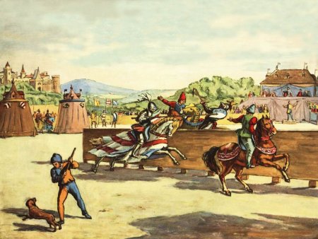 Рыцарский турнир во Франции 15 век картина