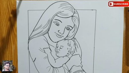 Рисунок для мамы легкий