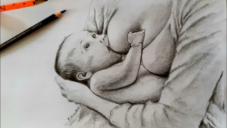 Арт карандашом на день матери