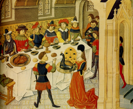Картины средневековья Король пиршество