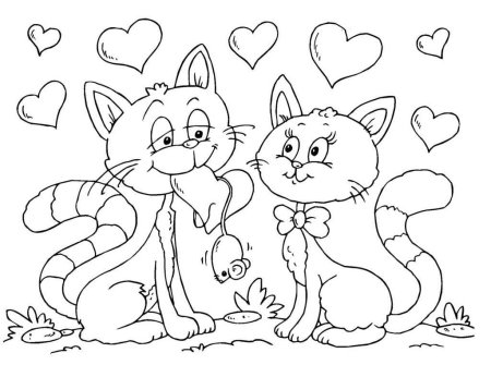 Раскраски на день влюбленных