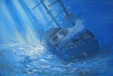Затонувший корабль картина