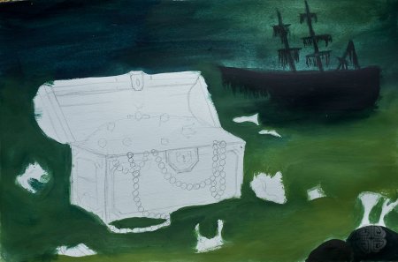 Затонувший корабль рисунок